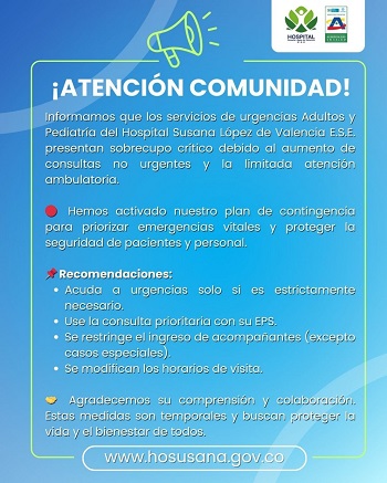 ¡Atención comunidad!