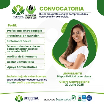 Convocatoria laboral abierta: ¡Haz parte de nuestro equipo de atención integral!